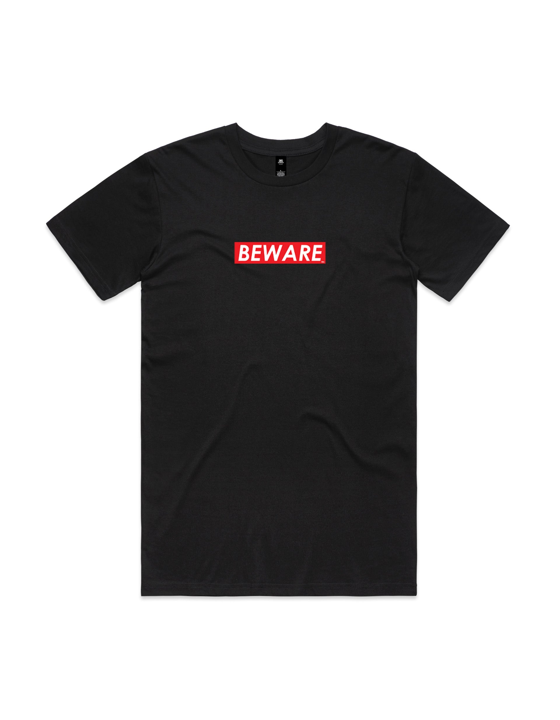 BEWARE Signature Staple Tee