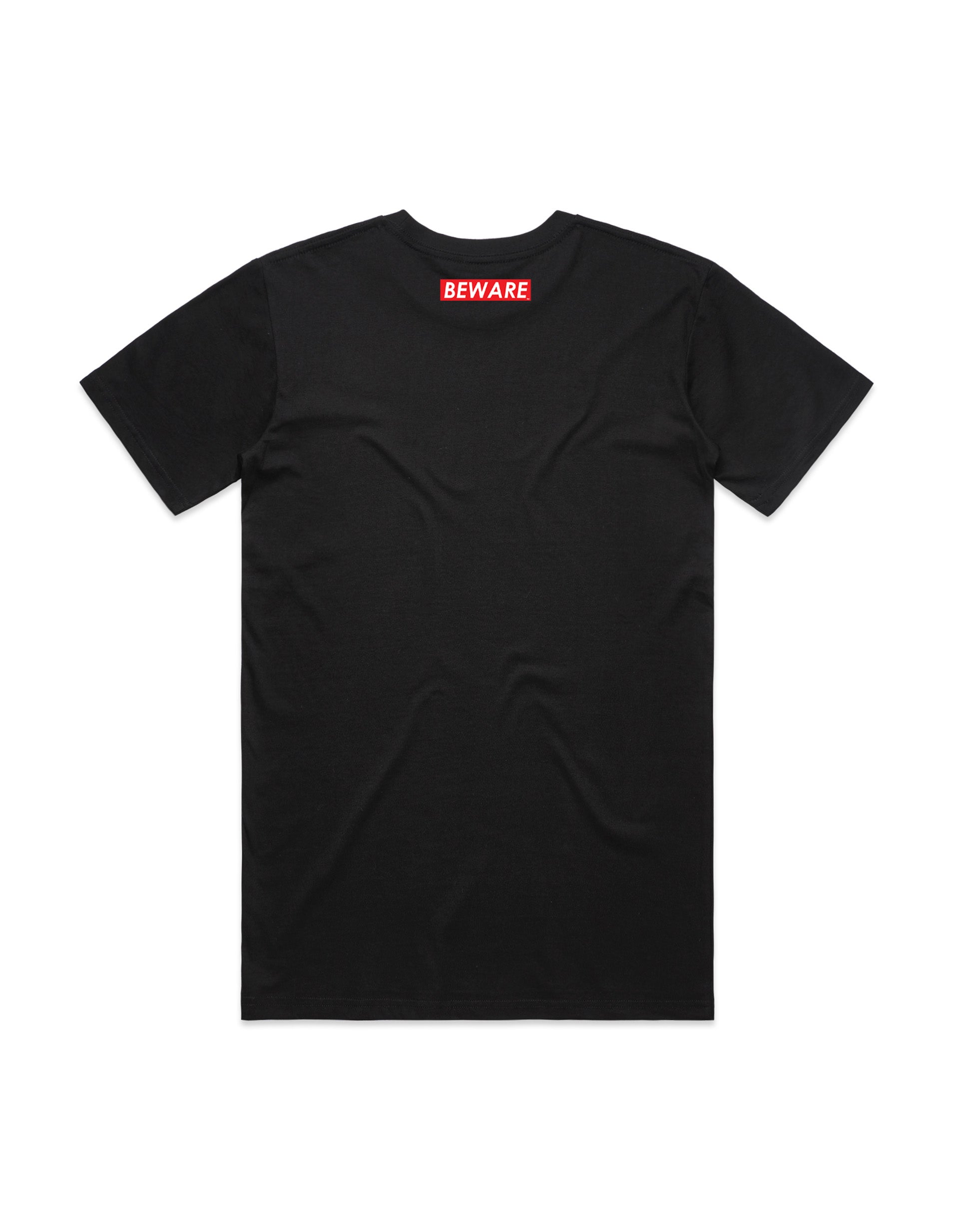BEWARE Signature Staple Tee