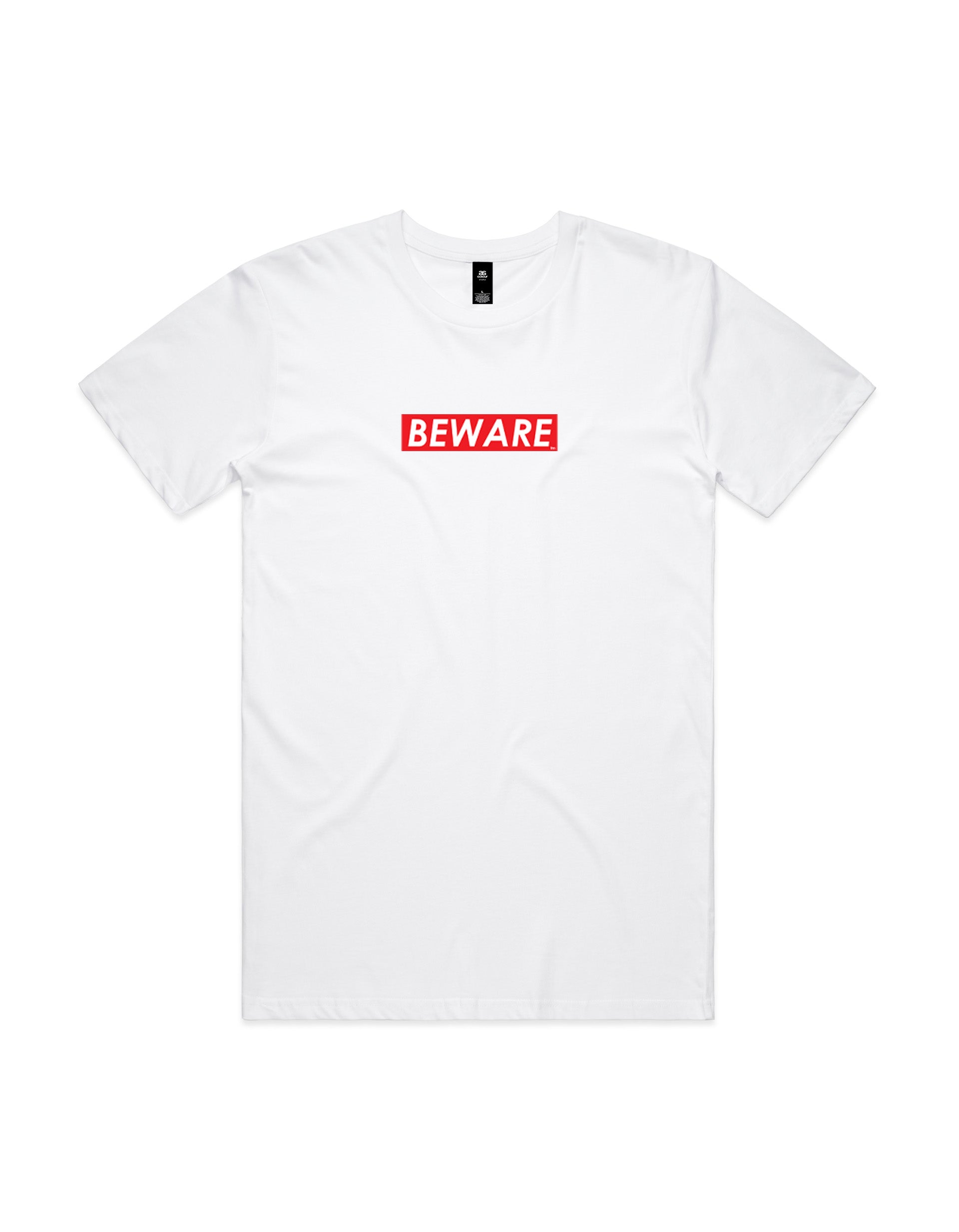 BEWARE Signature Staple Tee