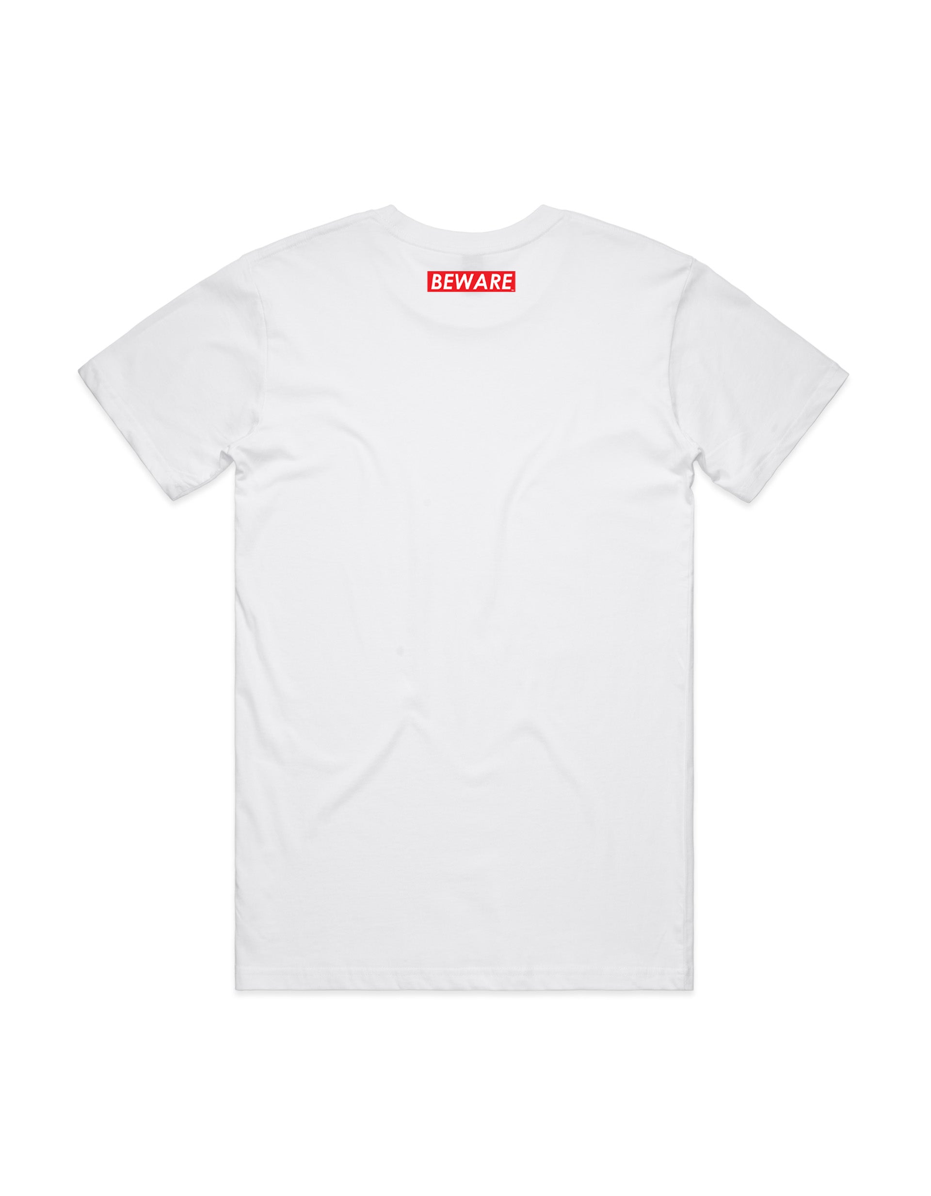 BEWARE Signature Staple Tee