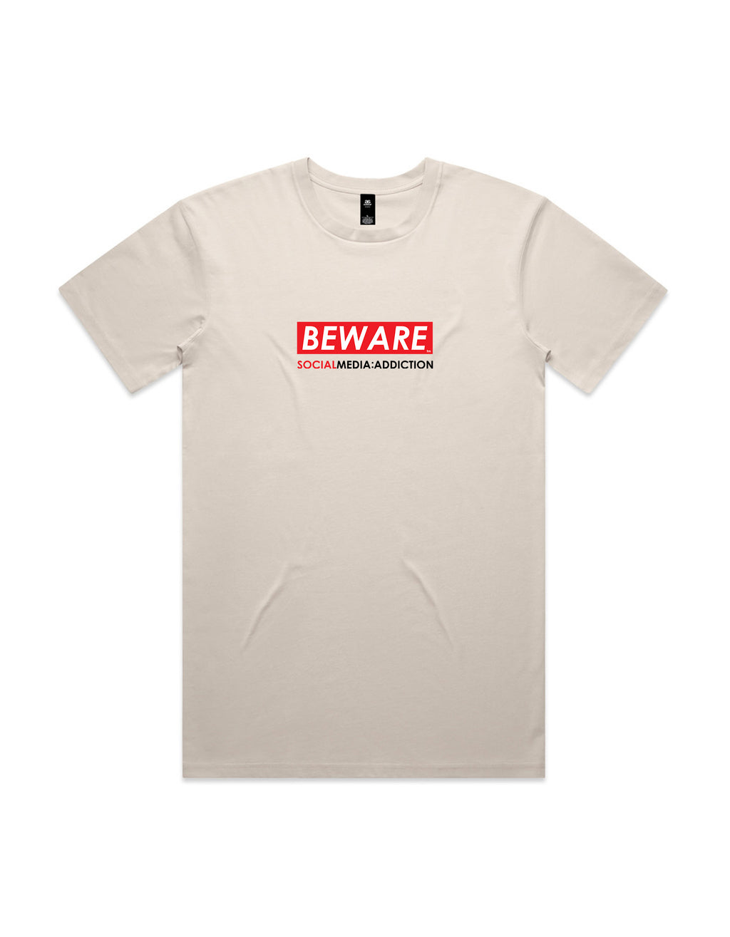 BEWARE Social Media Addiction Staple Tee