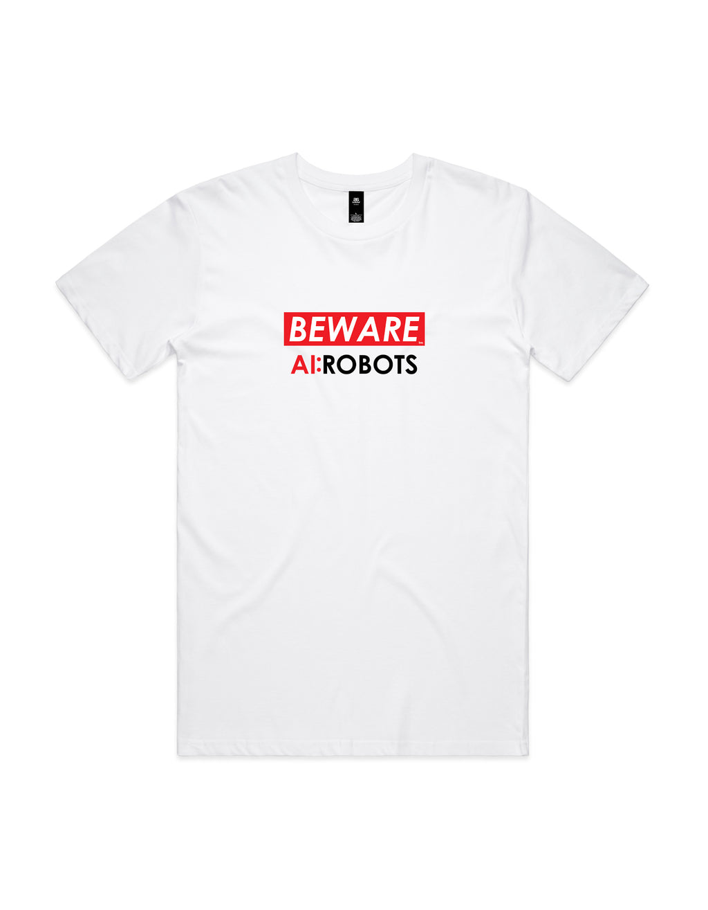 BEWARE AI Robots Staple Tee