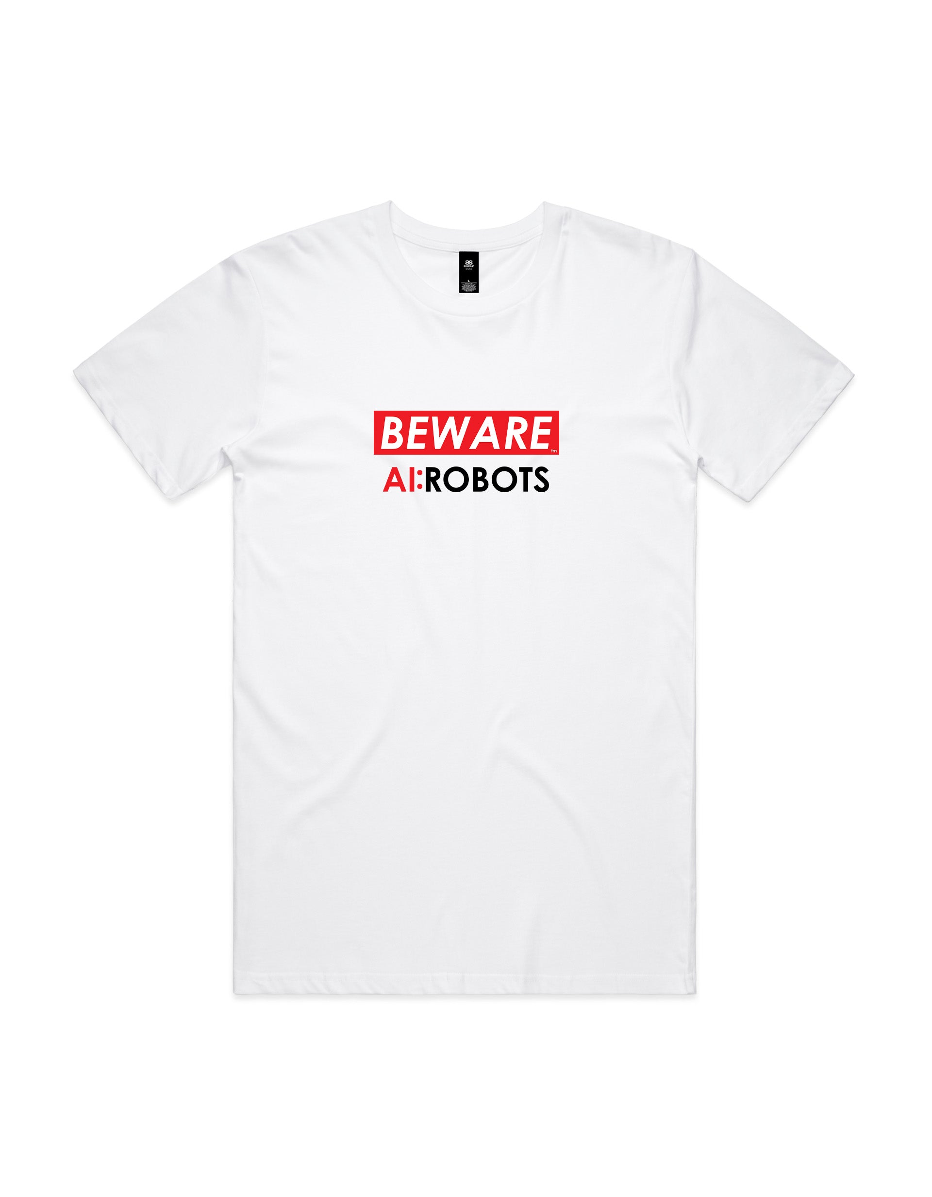 BEWARE AI Robots Staple Tee