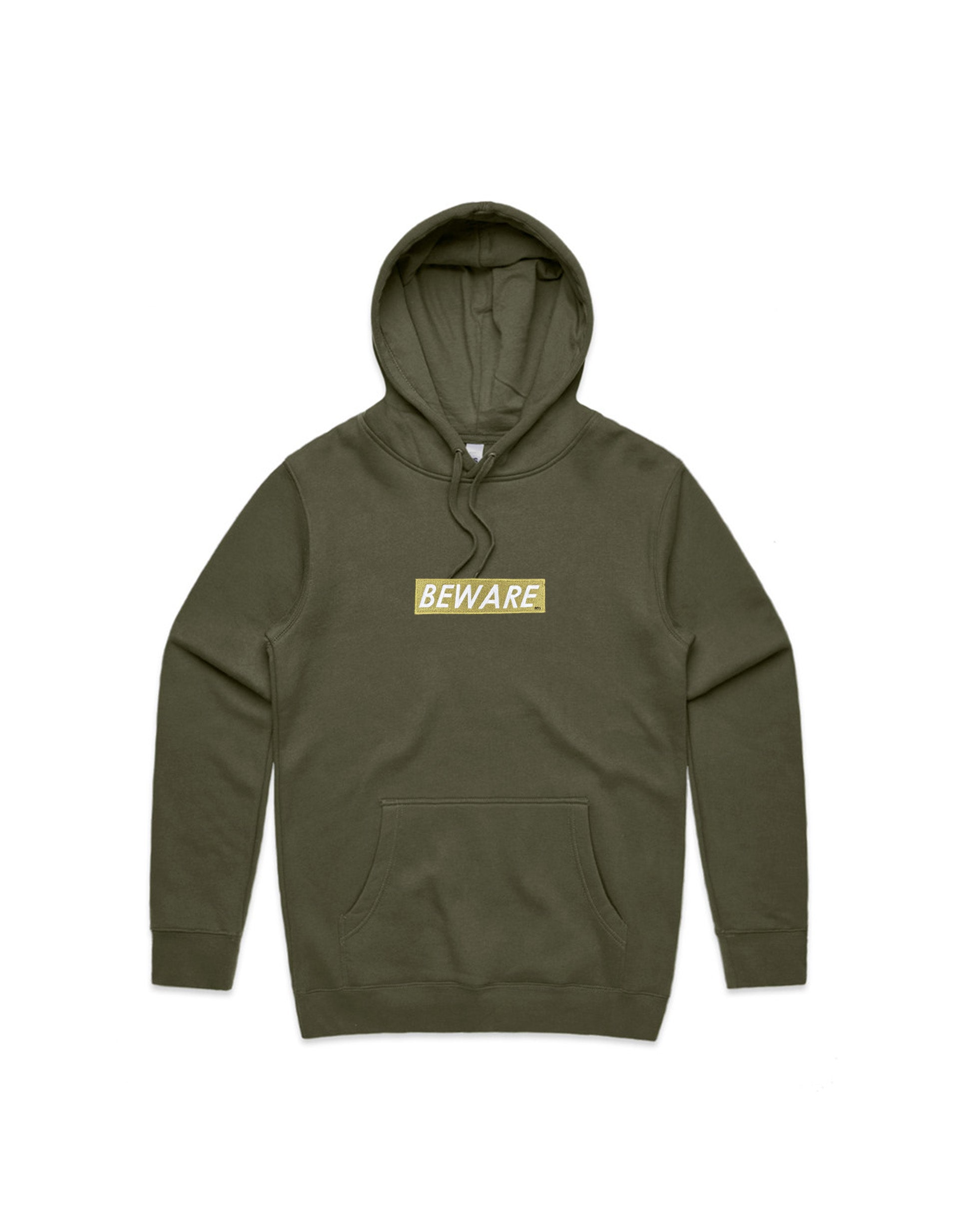 BEWARE Army Stencil Hood